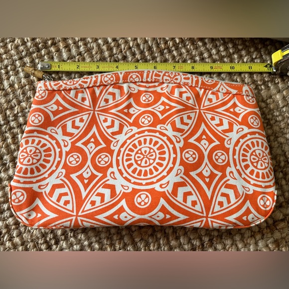 Donna Dixon “Cynthia” Orange Medallion Clutch, Pouch or Cosmetic Bag. - Picture 10 of 11